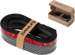 Universele rubberen bumperlip met carbonlook 2,5 m – Zwart