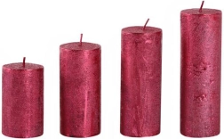 Rode adventskaarsen, set van 4 stuks