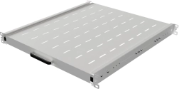 Uitschuifbare legplank voor 19" rack 1U, 500 mm, grijs