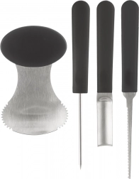 Set van 4 gereedschappen voor het uithollen van pompoenen en fruit