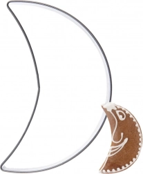 RVS uitsteekvorm maan 6 cm