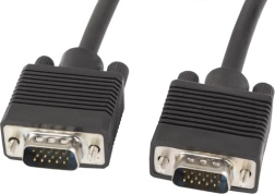 VGA-kabel 1,8 m met dubbele afscherming en ferrieten, zwart