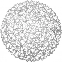 Papieren ronde onderlegger grijs 35 cm