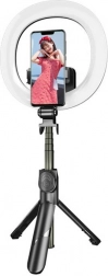 Selfiestick en statief met LED-ringlicht van Puluz