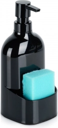 Doseerpomp voor afwasmiddel met sponsvak, zwart 500 ml