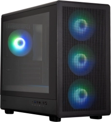 Computerbehuizing M5 Black mATX Mini Tower met 4 ARGB-ventilatoren