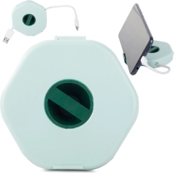 Draaibare kabelorganizer met telefoonstandaard