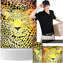 Foliezakelijke verzendenveloppen met cheetahprint 255 × 370 mm, 50 stuks