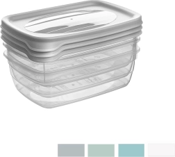 Voedselbewaarbakjes met deksel 300 ml - 3 stuks