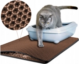 Kattenmat voor de kattenbak – bruin