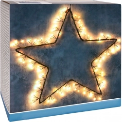 Lichtgevende ster voor gevel 40 cm, 120 LED, warm wit, IP44 met timer