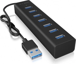 Icy Box 7-poorts USB 3.0-hub met netvoeding