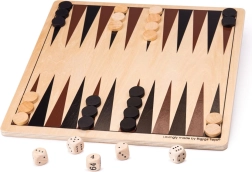 Houten backgammon BIGJIGS TOYS
