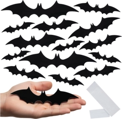 Ruhhy 3D vleermuisstickers voor Halloween 56 stuks