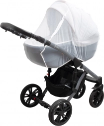 Luxe muggennet met rits voor kinderwagen New Baby wit