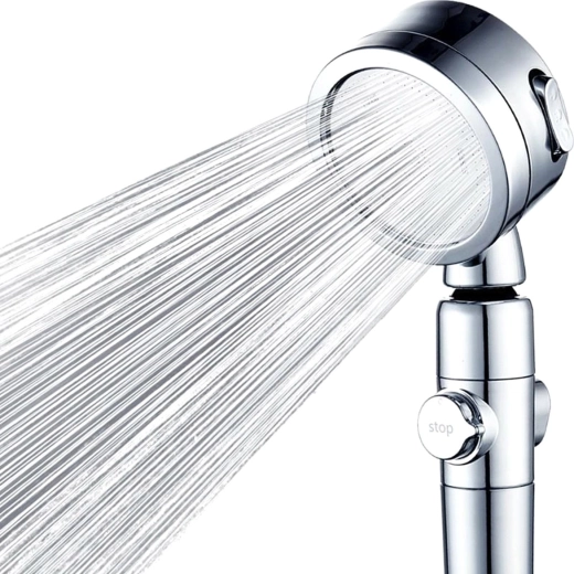 Verchroomde douchekop