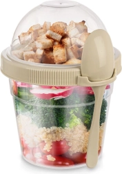 Yoghurtbeker met lepel en mueslikom 400 ml