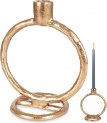Aluminium gouden kandelaar 19 cm