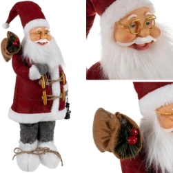 Kerstfiguur Sinterklaas 45 cm met lampion
