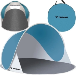 Pop-up strandtent 145 × 100 × 70 cm – turkoois-wit