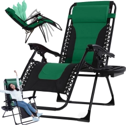 Opvouwbaar tuinligbed Gravity met bijzettafeltje