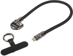 Lanberg USB-C-kabel met hanger en lus 30 cm 240 W zwart