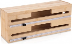 Bamboe dubbele foliedispenser 2-in-1