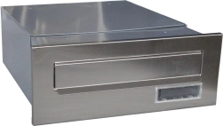 Inbouw brievenbus voor in een paal van roestvrij staal 320–540 × 250 × 110 mm