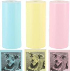 Gekleurde rolletjes voor thermische printer 5,7 cm x 3 m, 3 stuks