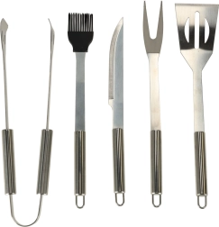 Bestekaccessoireset barbecuebestek in koffer 6-in-1