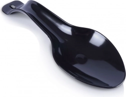 zwarte aflegmat voor lepel en opscheplepel