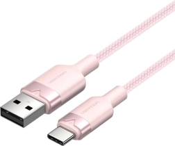 USB-kabel 2.0 USB‑A naar USB‑C 2 m 3A roze Vention