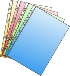 Eurohoes A4 van polypropyleen met ophangstrip, geel glans 50 micron