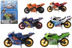 Race motorfiets speelgoed metaal/plastic 8 cm