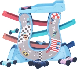 Racebaan met ramps en 4 mini-auto’s