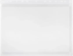 Transparante documenthoes met euro-ophanging van PVC