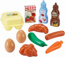 Écoiffier kinderontbijt in netje, voedselset 11-delig