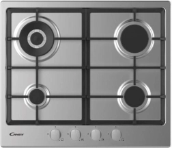 Gaskookplaat met gietijzeren roosters en dubbele brander 4 kW