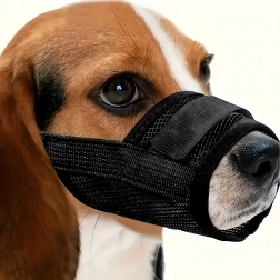Nylon gaasmondkorf voor honden M, verstelbaar en ademend