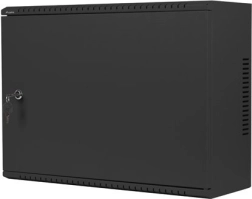 Wandgemonteerde rek kledingkast 19 inch 4U+3U 540x200 laagprofiel zwart