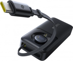 Powerbank Baseus Free2Pull 10000mAh 30W met kabel (zwart)