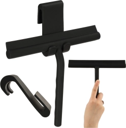 zwarte siliconen schraper voor glas en douchewanden