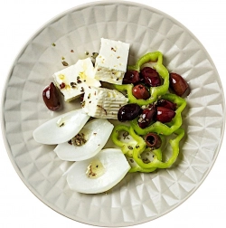 Keramisch dessertbord SOHO 20 cm grijs