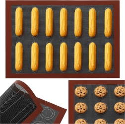 Dubbelzijdige geperforeerde siliconen bakmat 30 × 40 cm Ruhhy