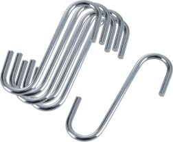 Universele roestvrijstalen haken 6 × 4,5 cm, 6 stuks