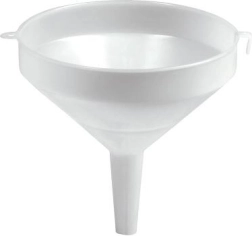 Kunststof trechter 40 cm wit