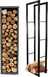 Stalen houtopslag 150 cm – moderne smalle rek met grote capaciteit