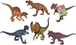 Rubberen dinosaurus 17–22 cm, set van 6 soorten