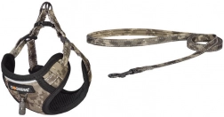 Wandelset voor honden Dogness met riem en tuigje - Camouflagepatroon