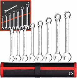 Set ratelsteeksleutels met ringsleutel 8 stuks 8–22 mm met etui